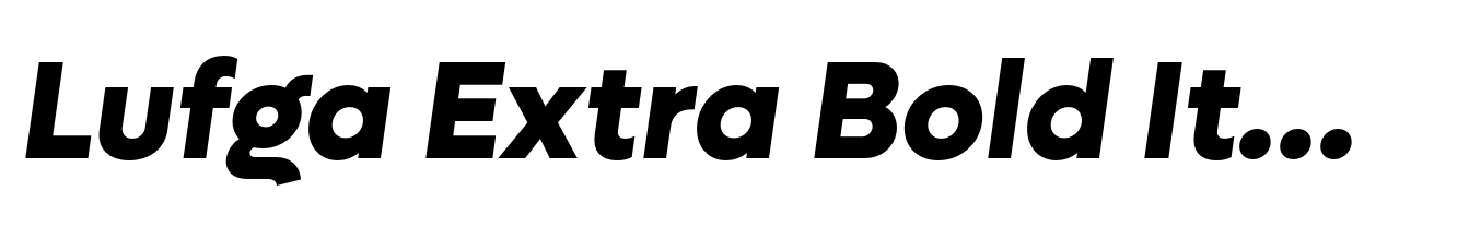 Lufga Extra Bold Italic